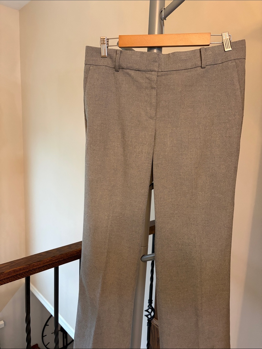 Ann Taylor Women's  Gray  Straight-Leg Dress Pants